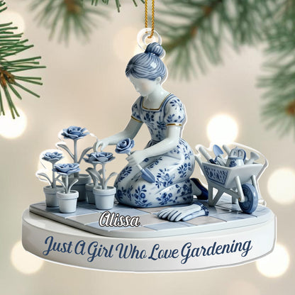 Just A Girl Who Loves Gardening, Flowers And Gardening Tools