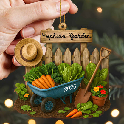 Sophia's Garden With Fresh Vegetables And Garden Tools