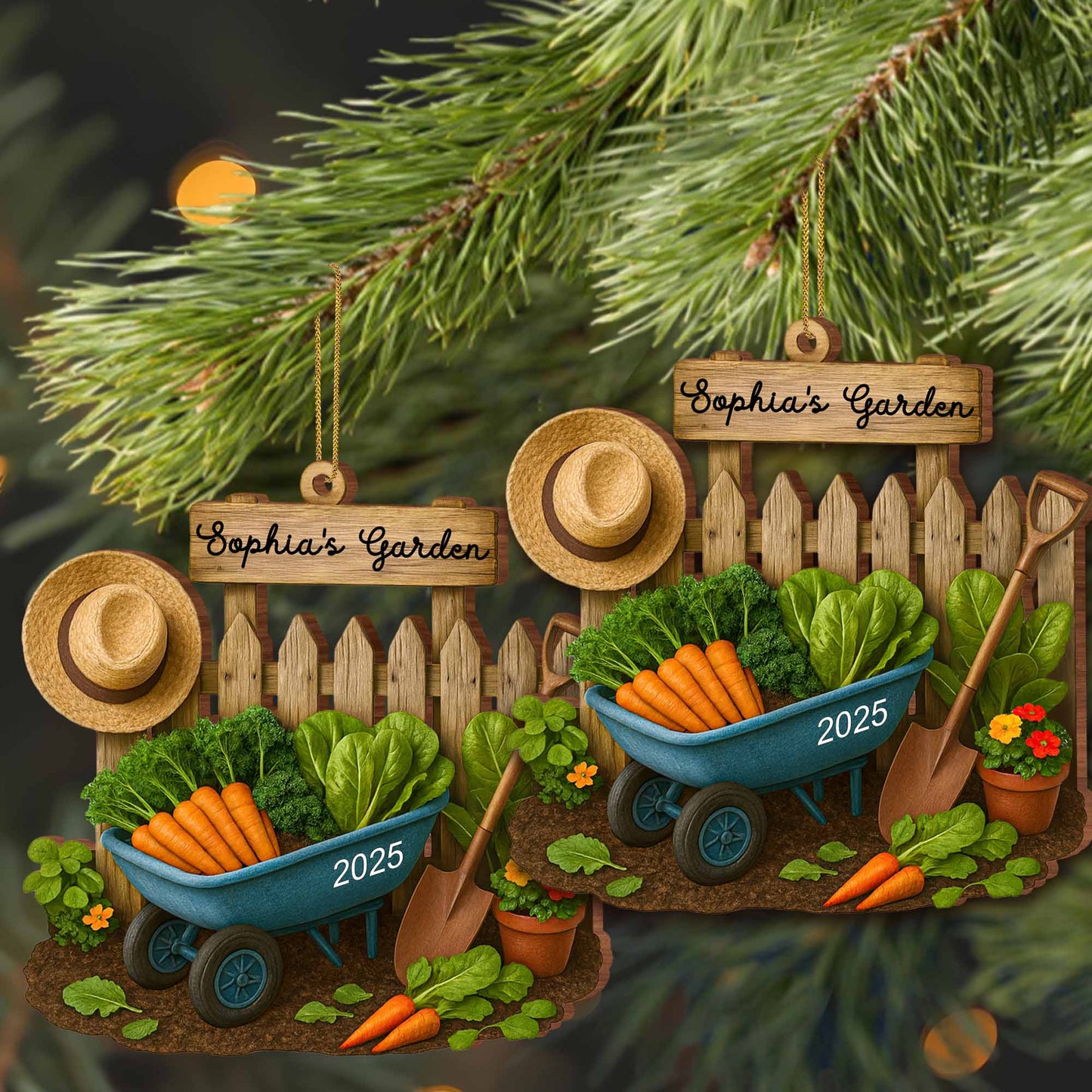 Sophia's Garden With Fresh Vegetables And Garden Tools