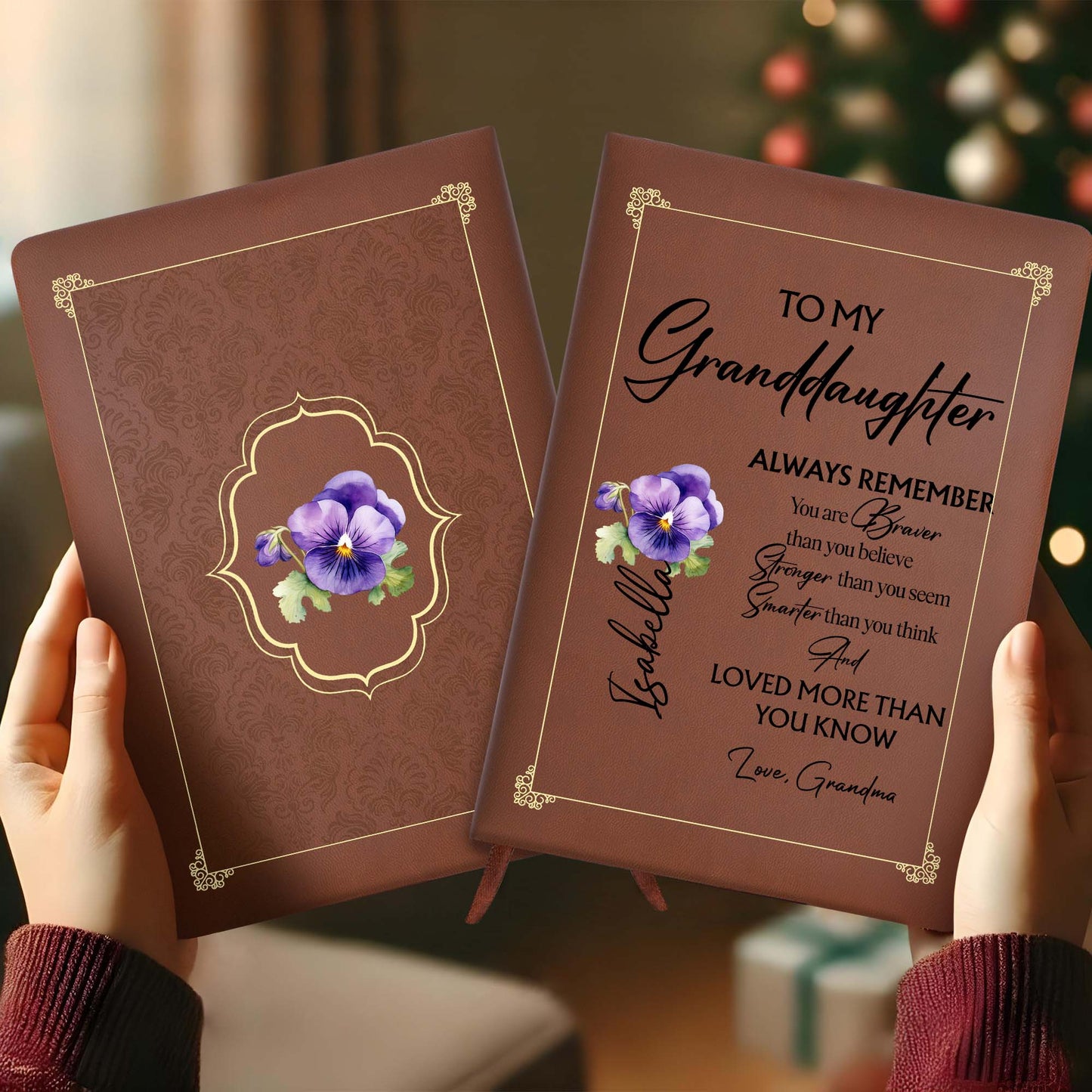 Braver Than You Believe With Violets, Special Gift For Granddaughters