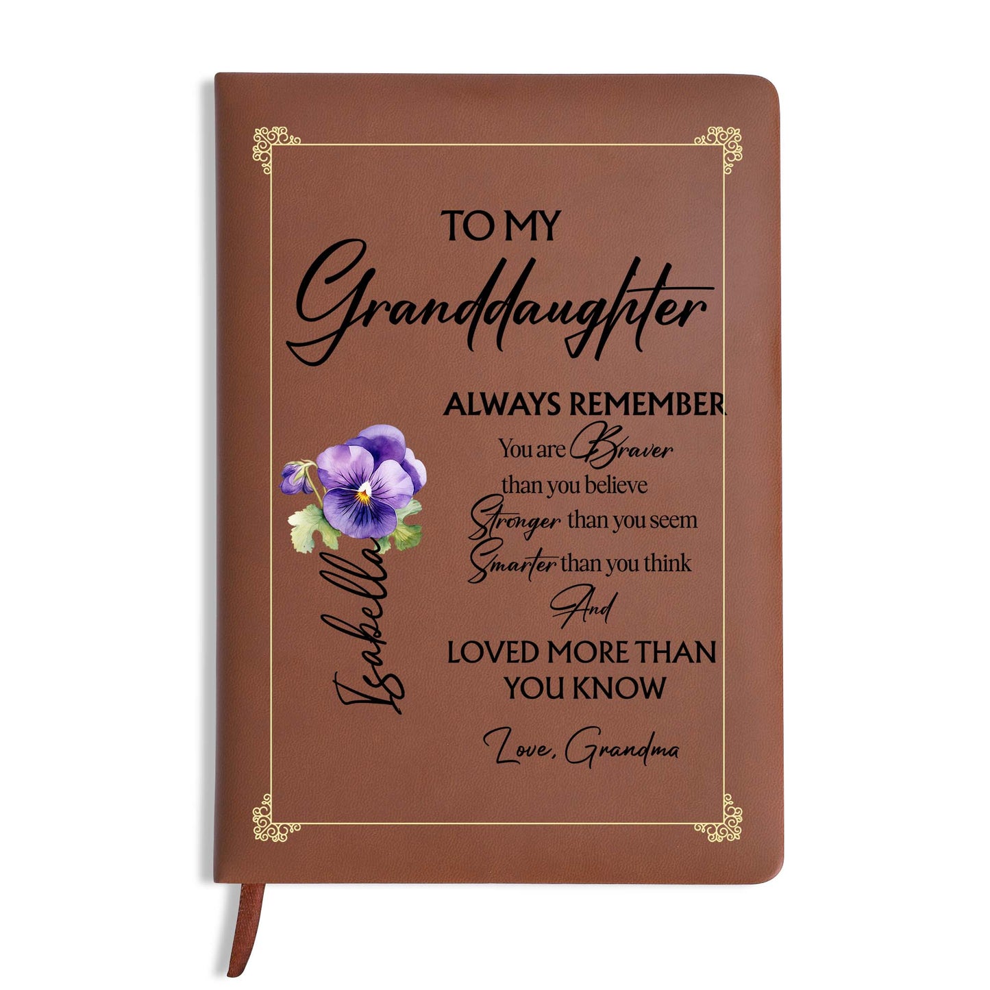 Braver Than You Believe With Violets, Special Gift For Granddaughters