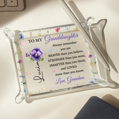 To My Granddaughter, Flowers And Butterflies