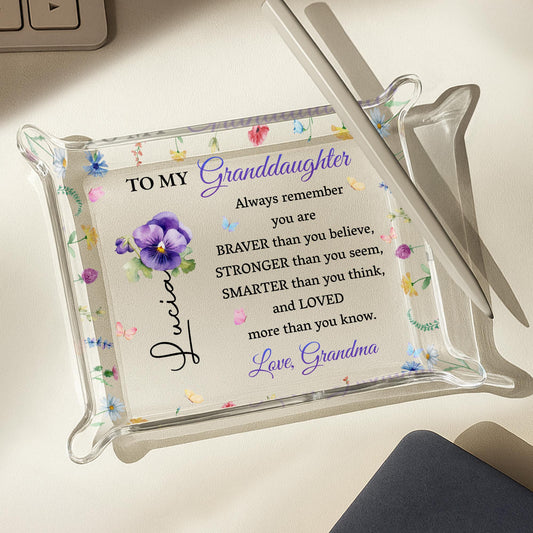 To My Granddaughter, Flowers And Butterflies