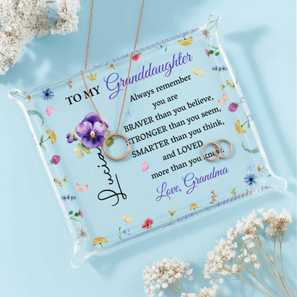 To My Granddaughter, Flowers And Butterflies