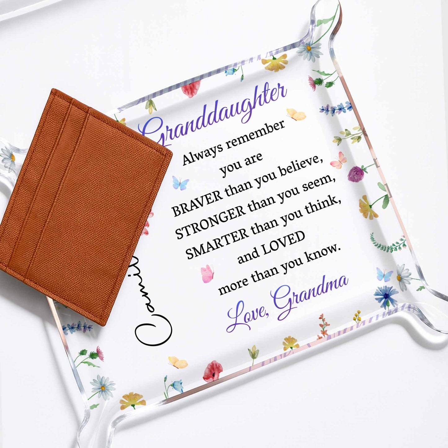 To My Granddaughter, Flowers And Butterflies