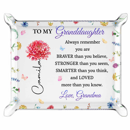 To My Granddaughter, Flowers And Butterflies