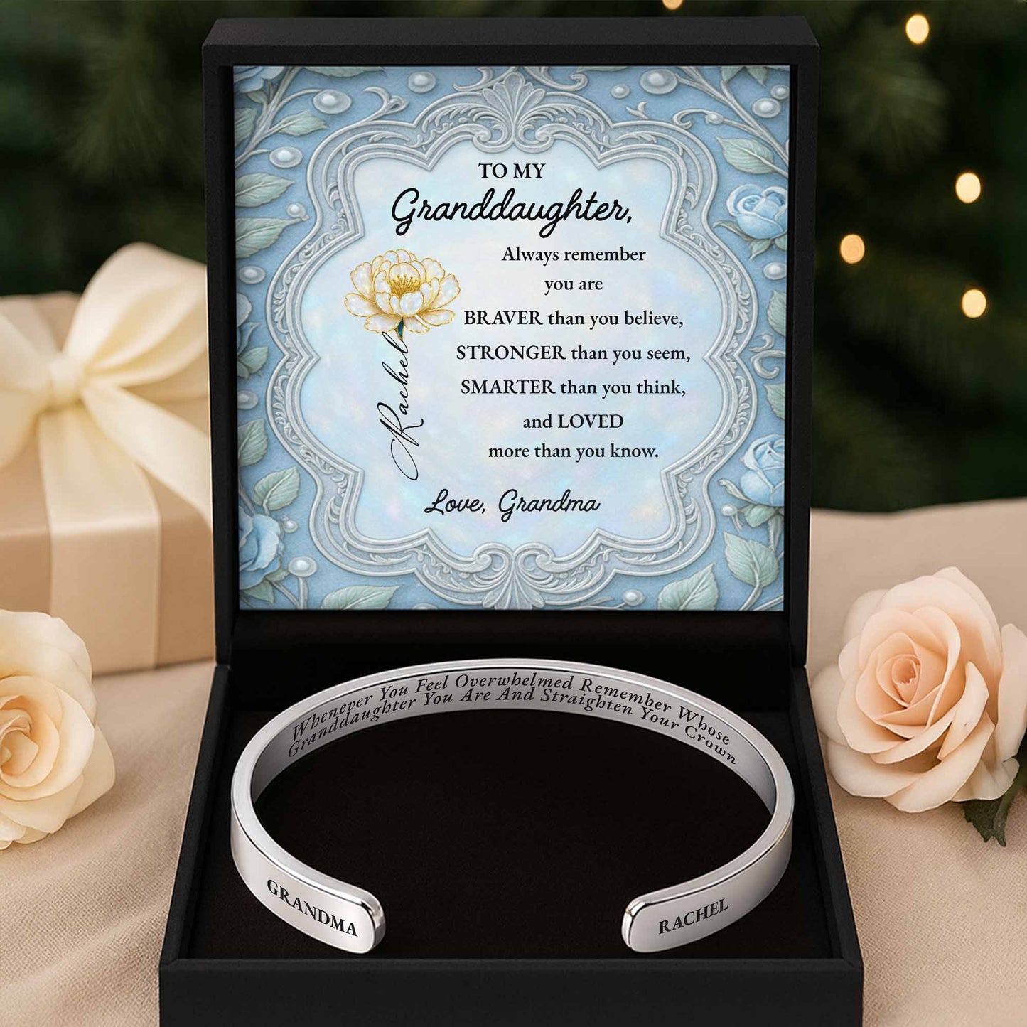 To My Granddaughter, Always Remember You Are Braver, Flowers