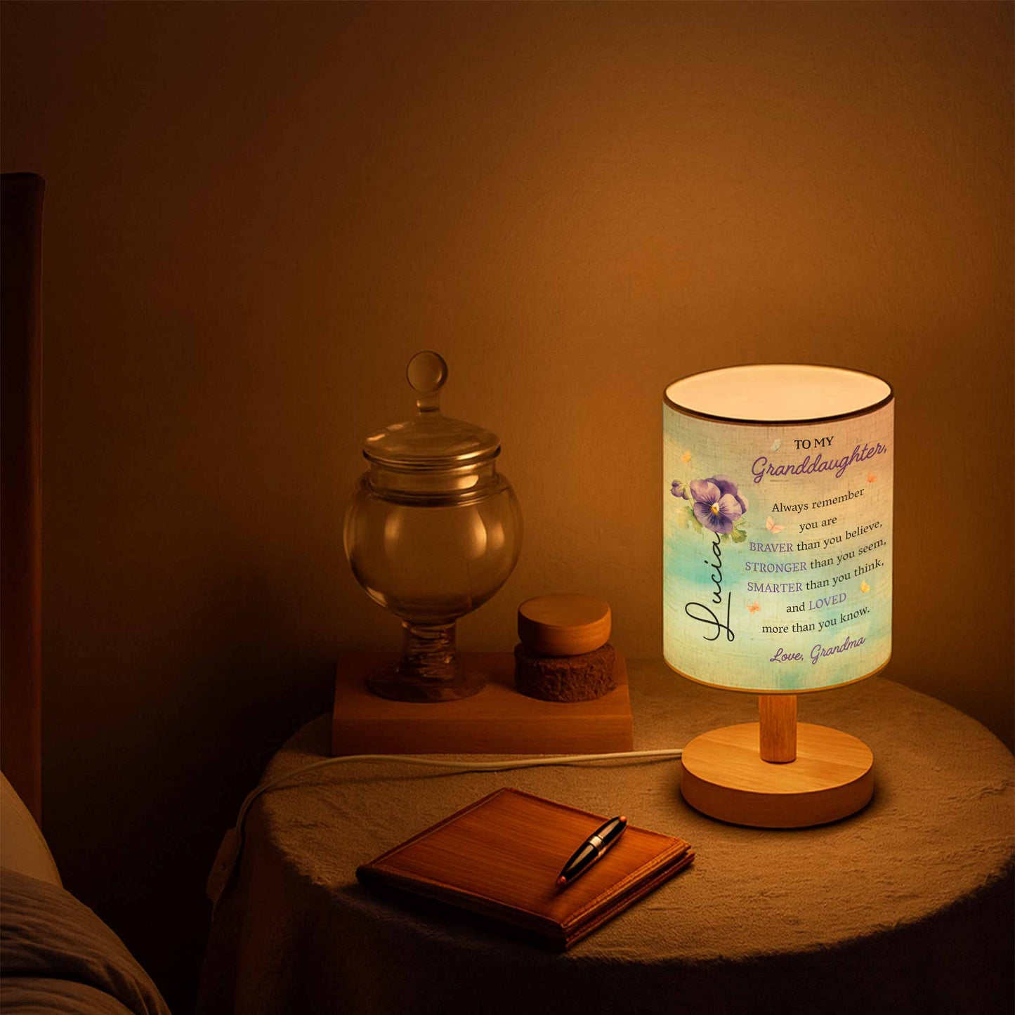 Always Remember You Are Braver And Stronger, Flowers - Personalized Custom Fabric Lamp - GDT002_FLAMP