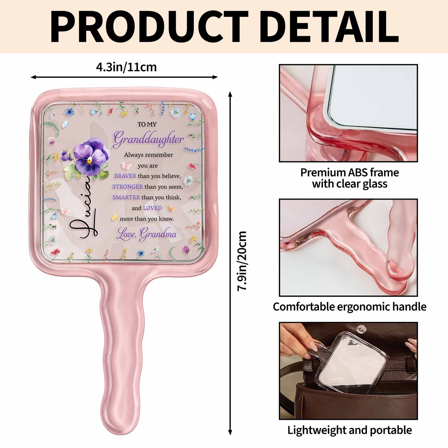 To My Granddaughter, Always Remember, Pansy Flowers