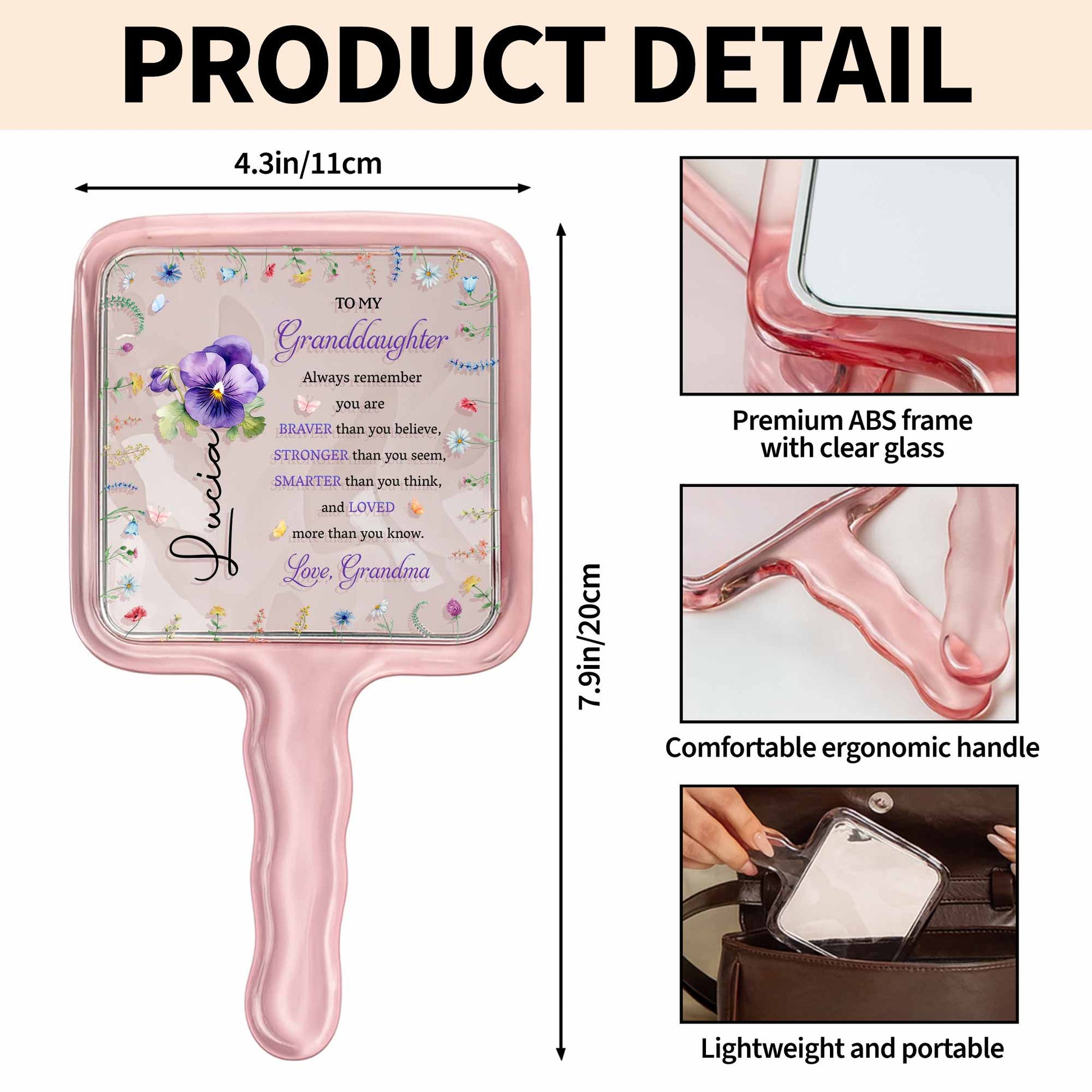 To My Granddaughter, Always Remember, Pansy Flowers