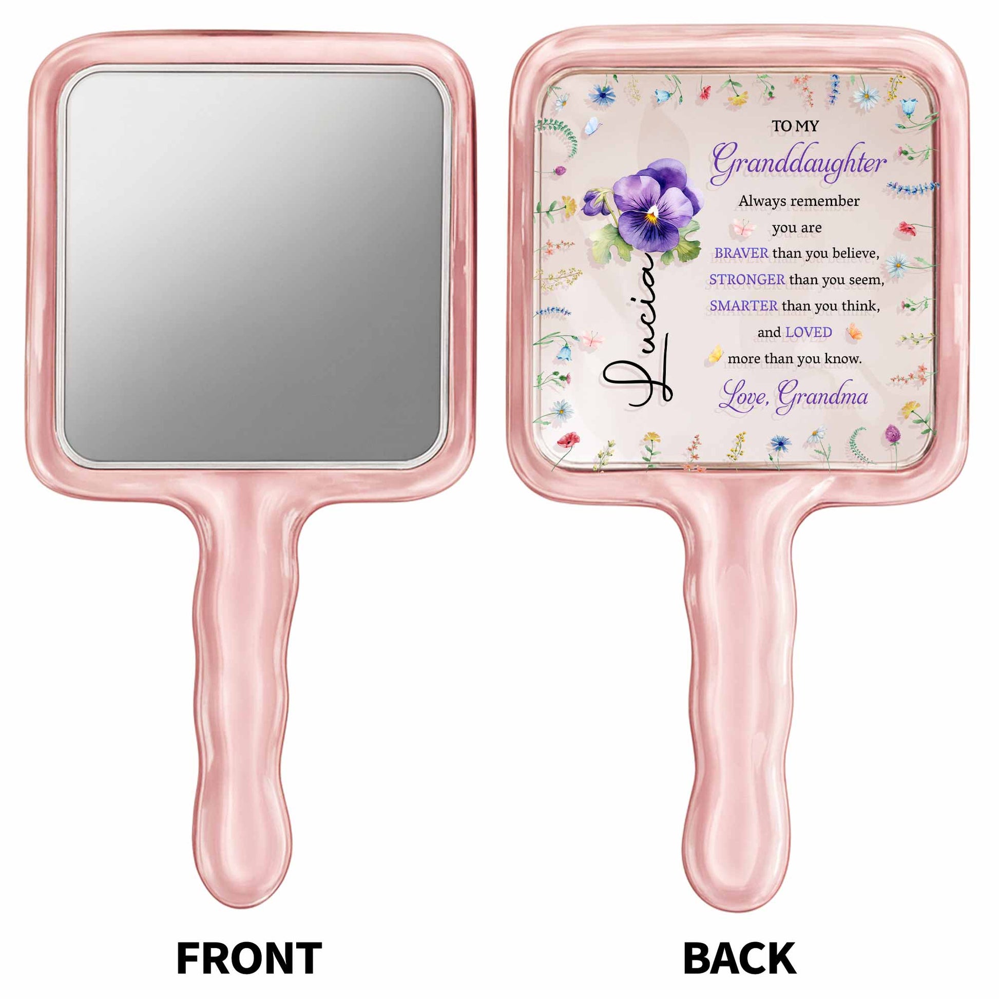 To My Granddaughter, Always Remember, Pansy Flowers