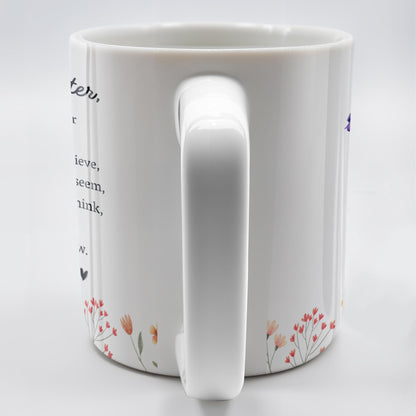 Braver Stronger Smarter Loved Floral Granddaughter Mug - Personalized Custom Coffee Mug - GDT002_MG