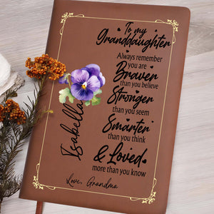 Braver, Stronger, Smarter, Loved, Inspiring Message With Pansy Flowers