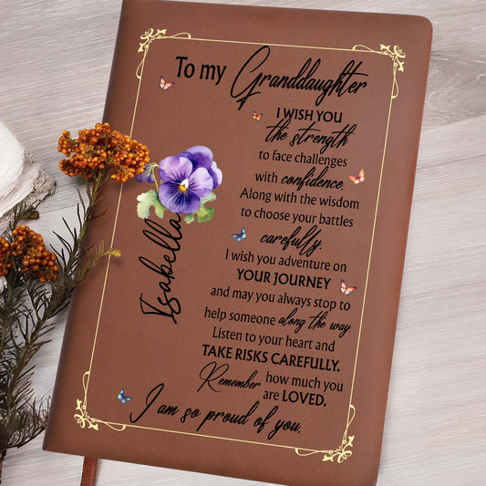 Granddaughter Journey Elegant Floral Frame