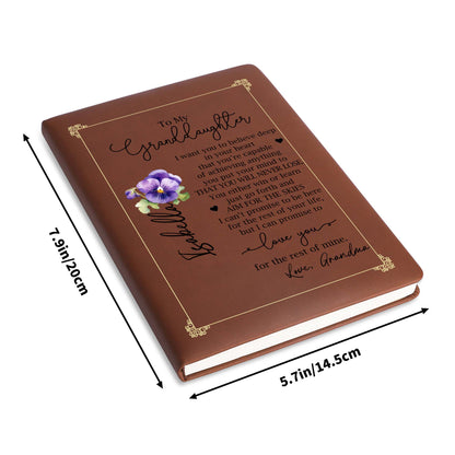 Believe And Aim For The Skies, Love For A Lifetime - Personalized Custom Leather Journal - GDT018_JRNL