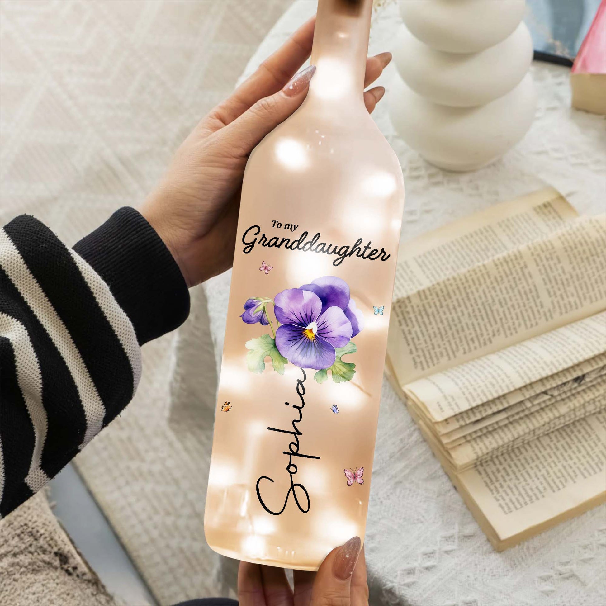 To My Granddaughter, Pansy Flowers, Forever Love