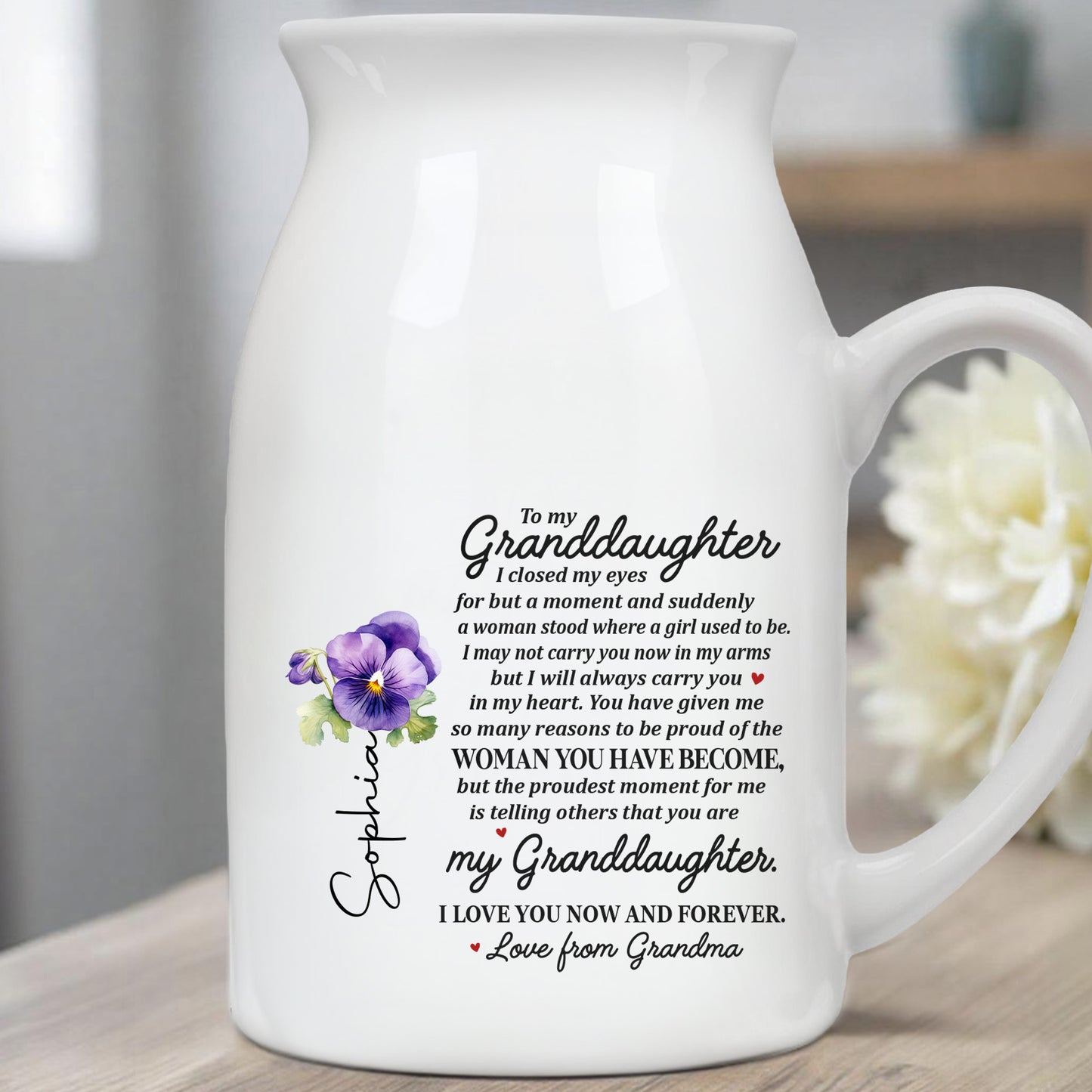 Grandmother Love And Proud Personalized Gift For A Granddaughter