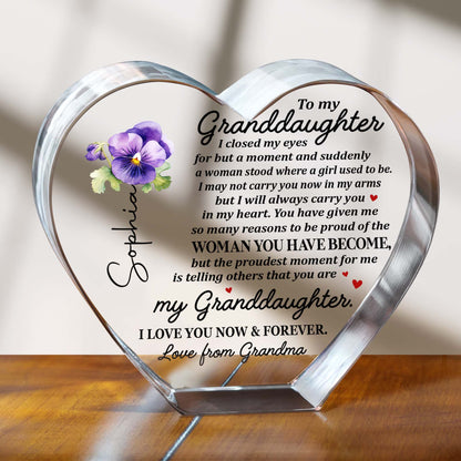 To My Granddaughter, I Closed My Eyes And Suddenly, Heart And Flowers