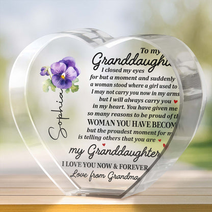 To My Granddaughter, I Closed My Eyes And Suddenly, Heart And Flowers