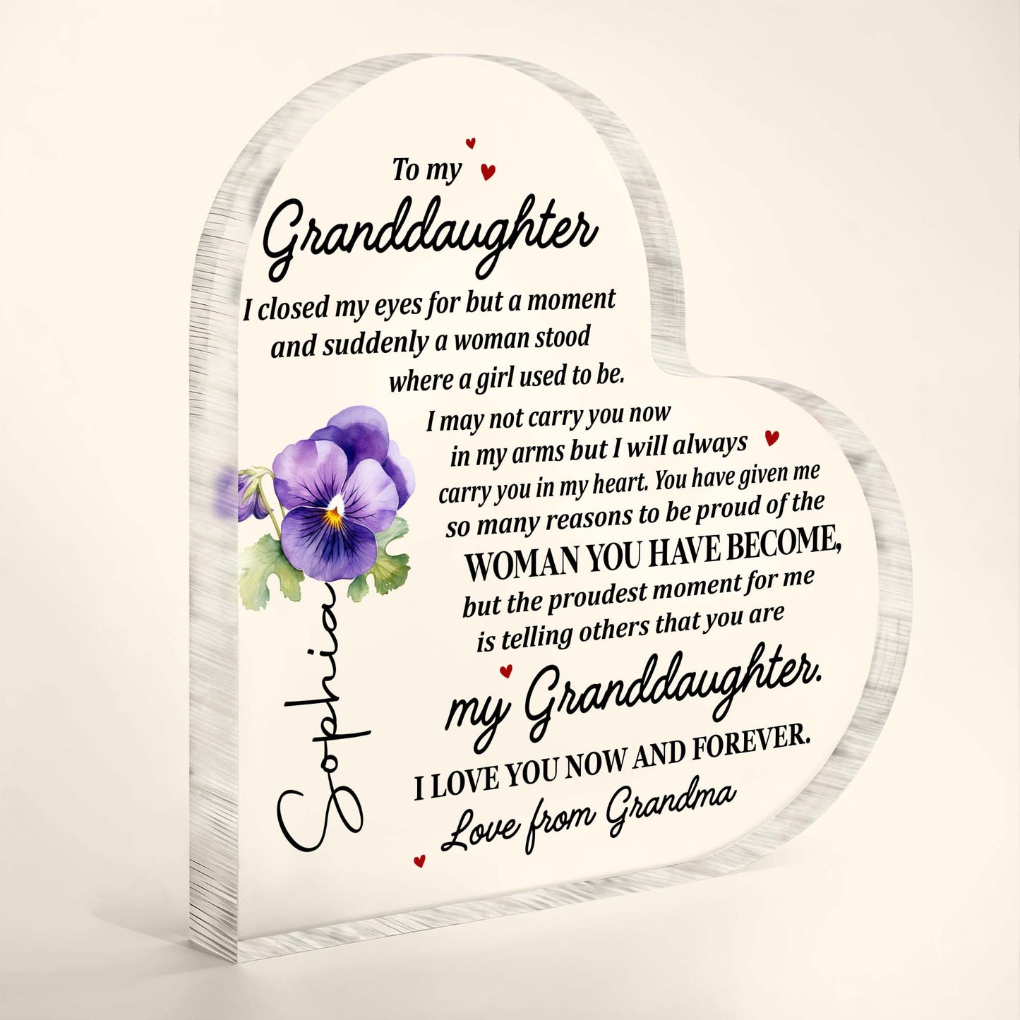 To My Granddaughter A Woman Stood Where A Girl Used To Be