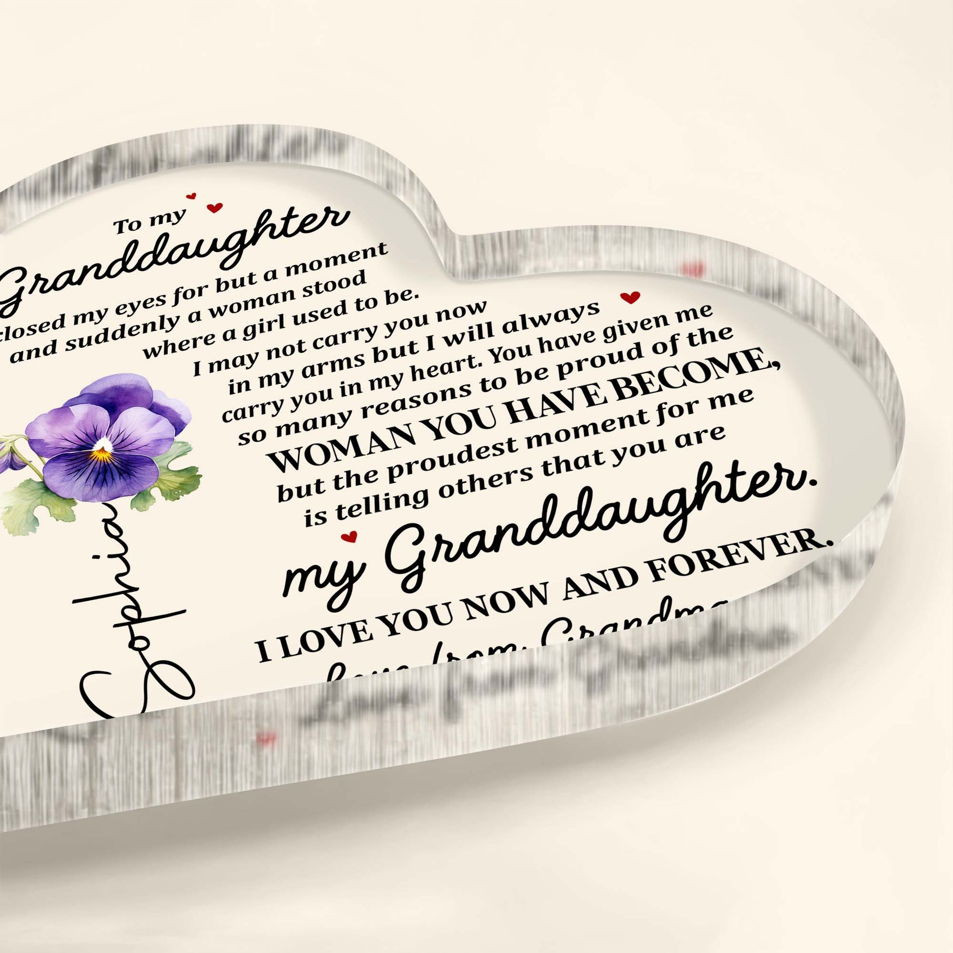 To My Granddaughter A Woman Stood Where A Girl Used To Be