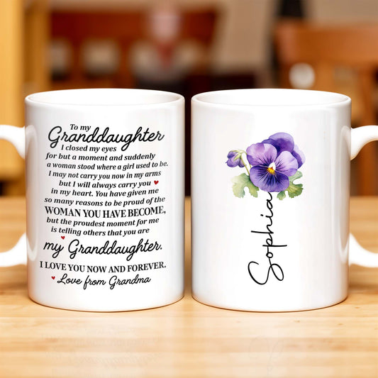 Love From Grandma To Granddaughter With Pansy Flower