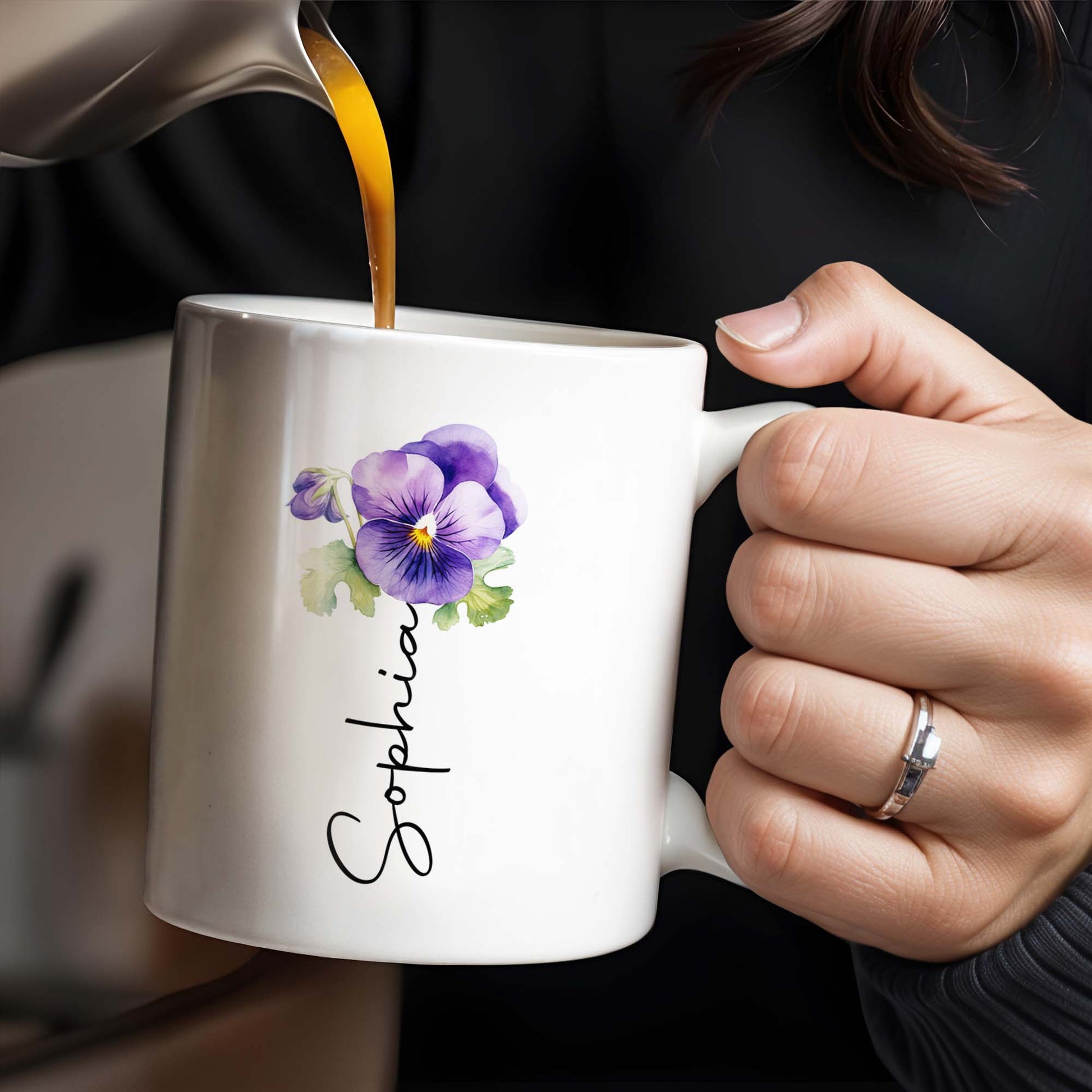 Love From Grandma To Granddaughter With Pansy Flower