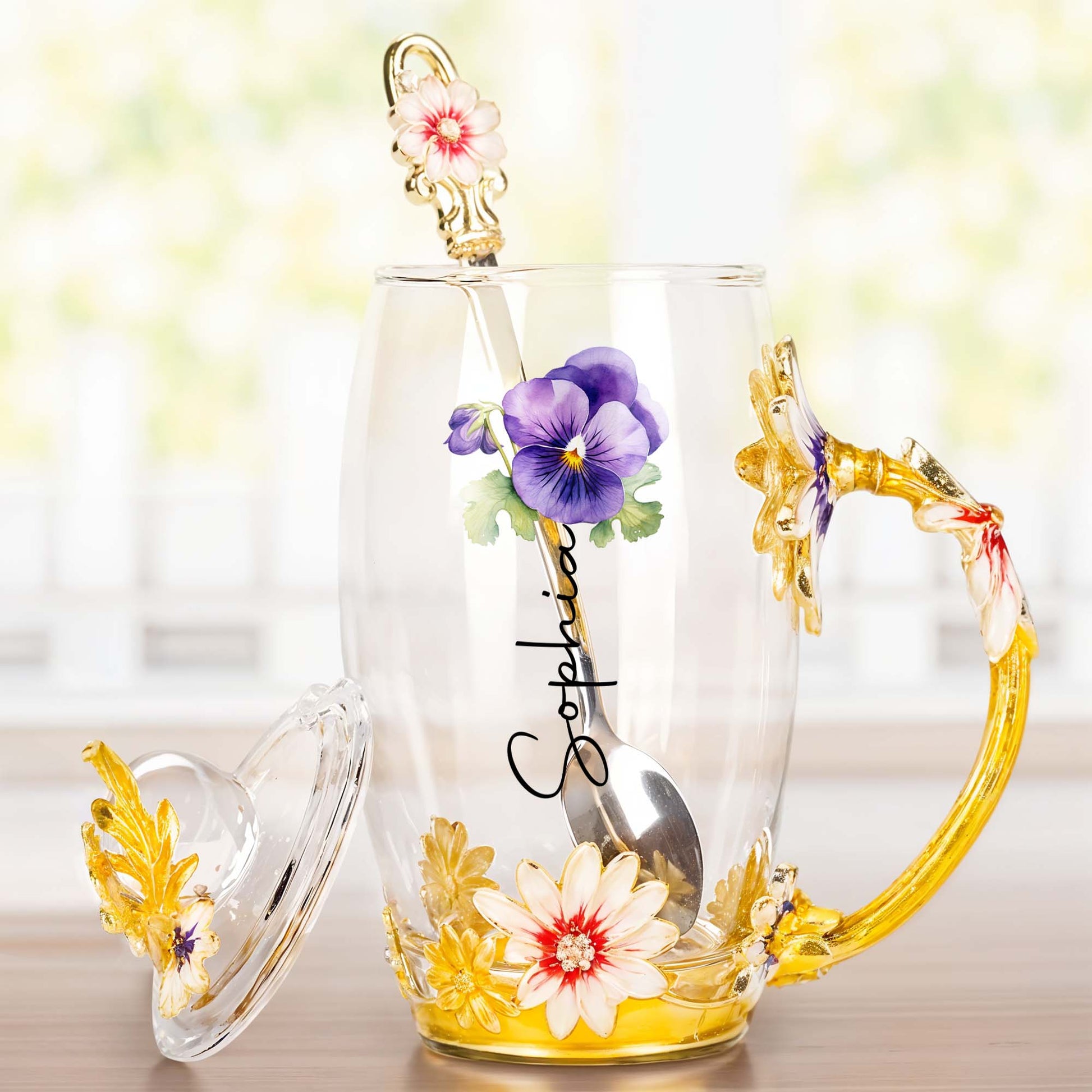 Sip Your Way Through Spring, Enamel And Flowers