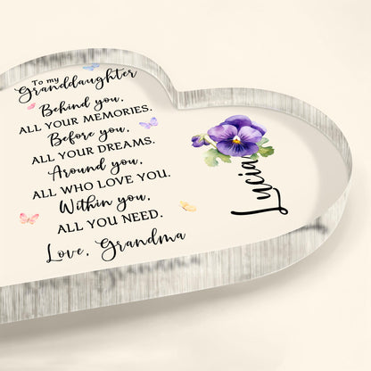 Love Message To Granddaughter With Pansy Flower