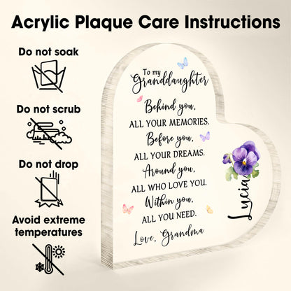 Love Message To Granddaughter With Pansy Flower
