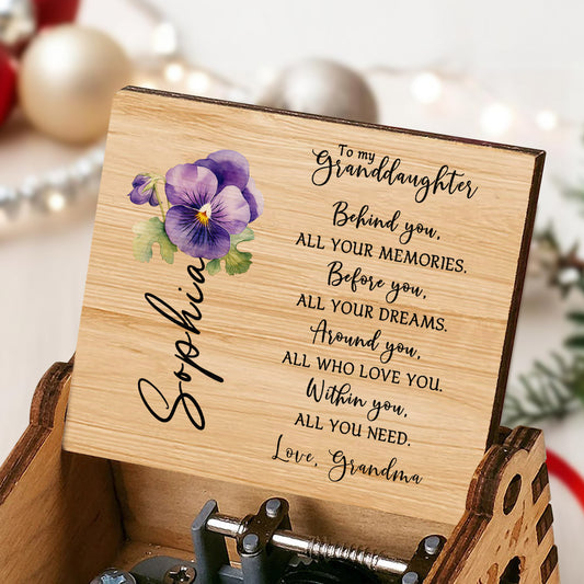 Behind You All Your Memories With Flowers Music Box