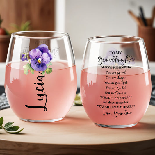 Special Beautiful Pansy Flower Design For Granddaughter