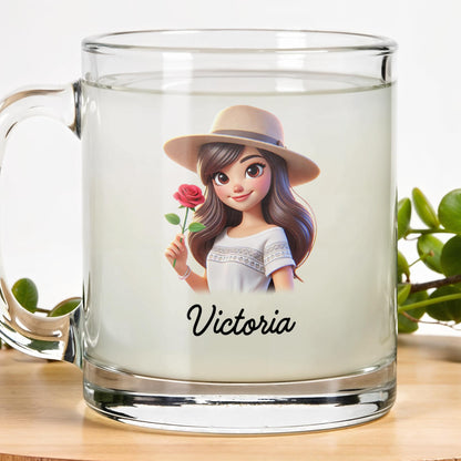 To My Granddaughter Always Remember You Are Loved - Personalized Custom Glass Mug - GDT034_GLM