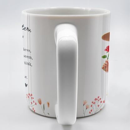Braver Stronger Smarter Loved Motivational Quote With Rose - Personalized Custom Coffee Mug - GDT034_MG
