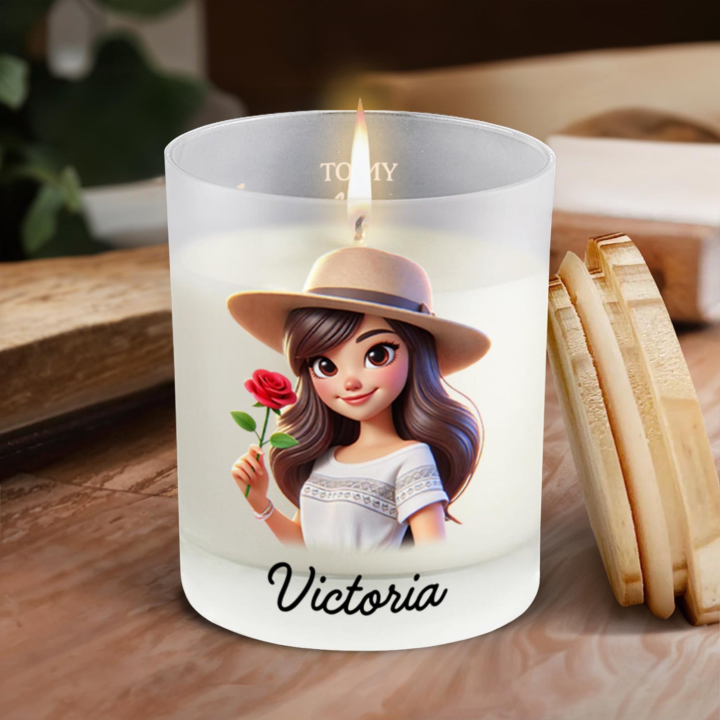 Braver Than You Believe Stronger Than You Seem Smarter - Personalized Scented Candle With Wooden Lid - GDT034_SECA