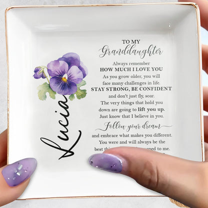 Love You, Stay Strong, Follow Your Dream Jewelry Dish