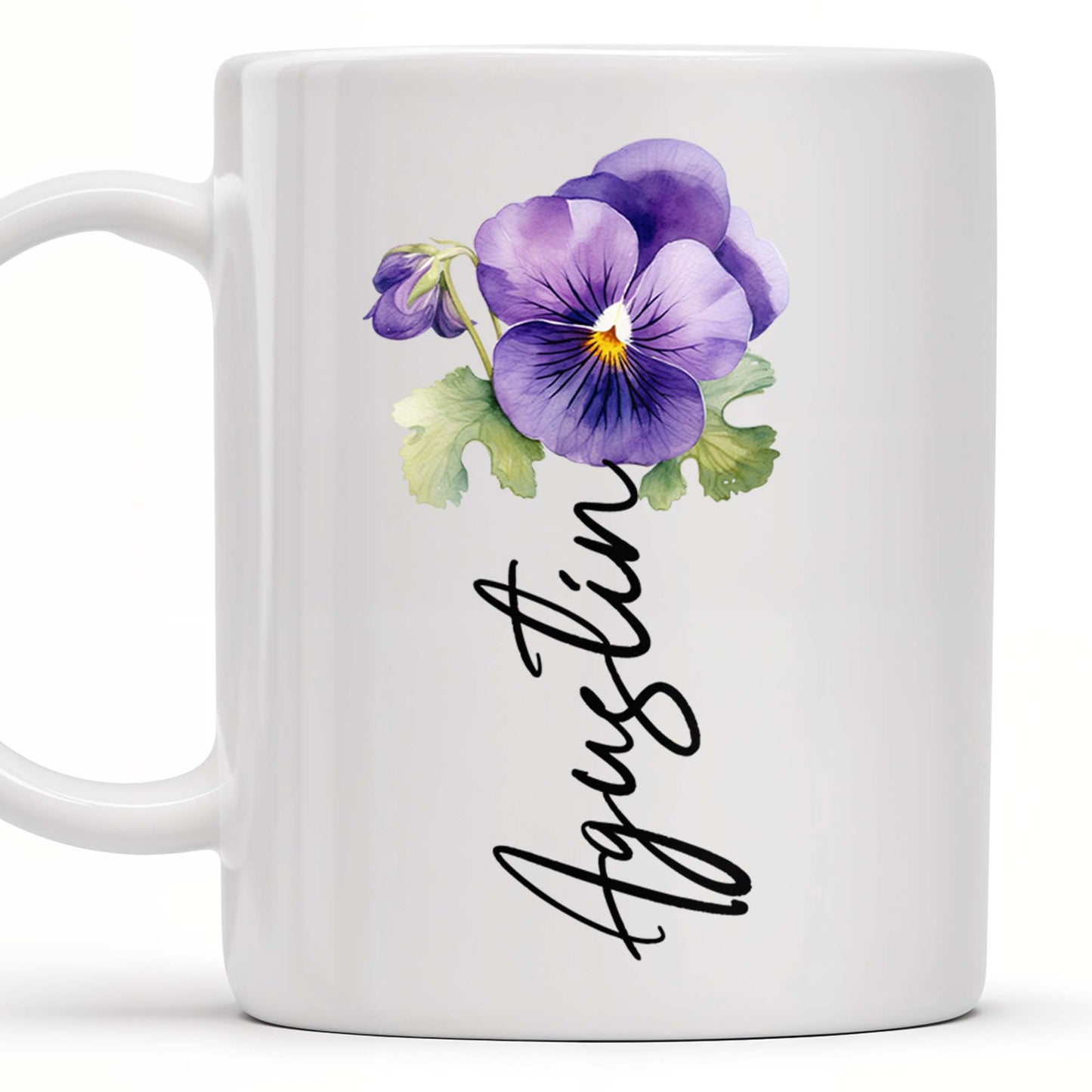 Citation inspirante « Force et sagesse » de ma petite-fille, avec fleurs et papillons – Tasse à café personnalisée – GDT060_MG