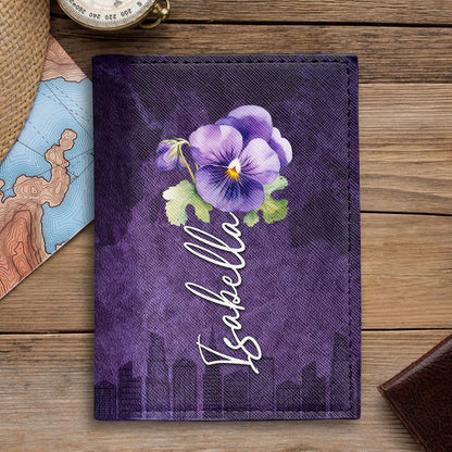 Personalized Violet Pansy Floral Design For A Unique Touch, Cityscape