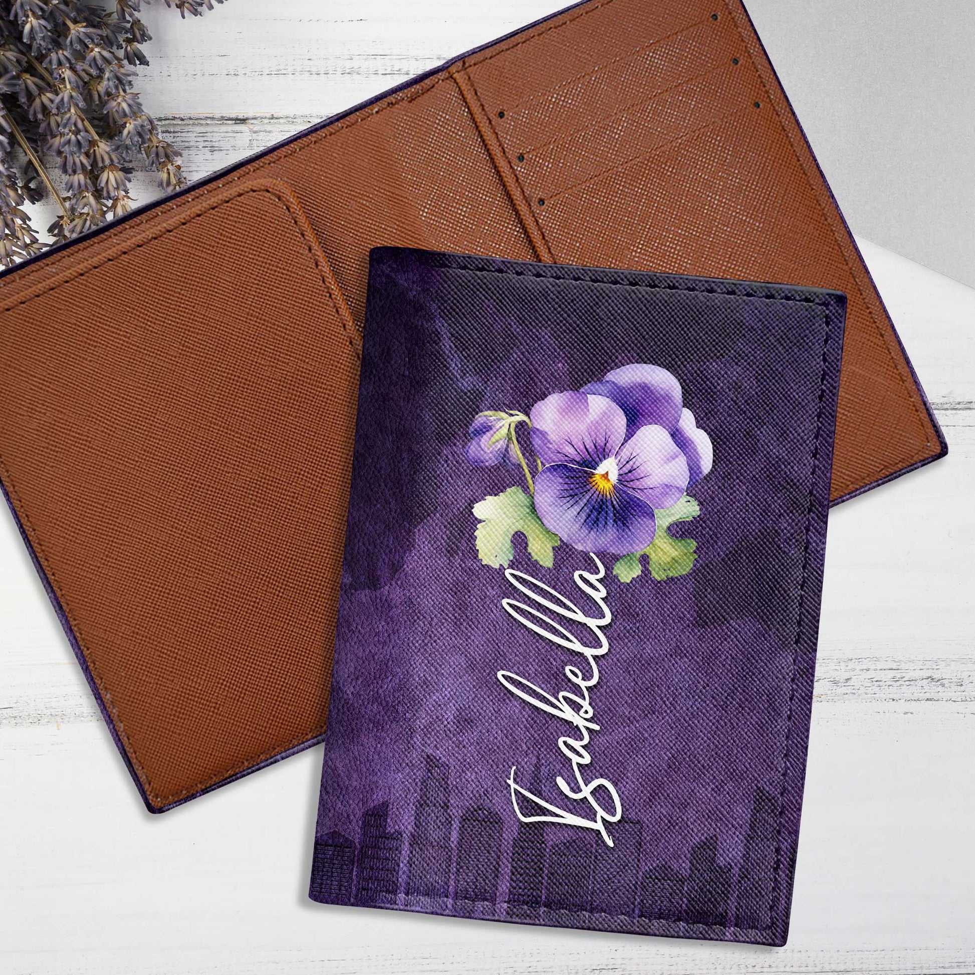 Personalized Violet Pansy Floral Design For A Unique Touch, Cityscape