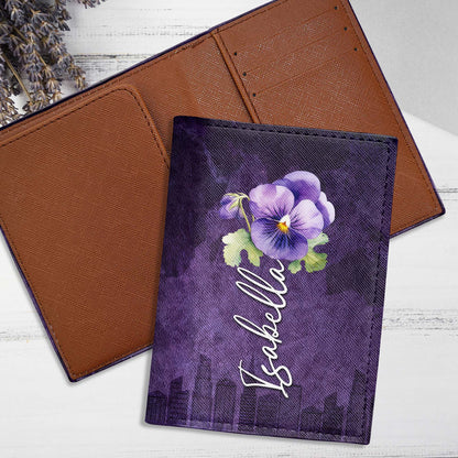 Personalized Violet Pansy Floral Design For A Unique Touch, Cityscape