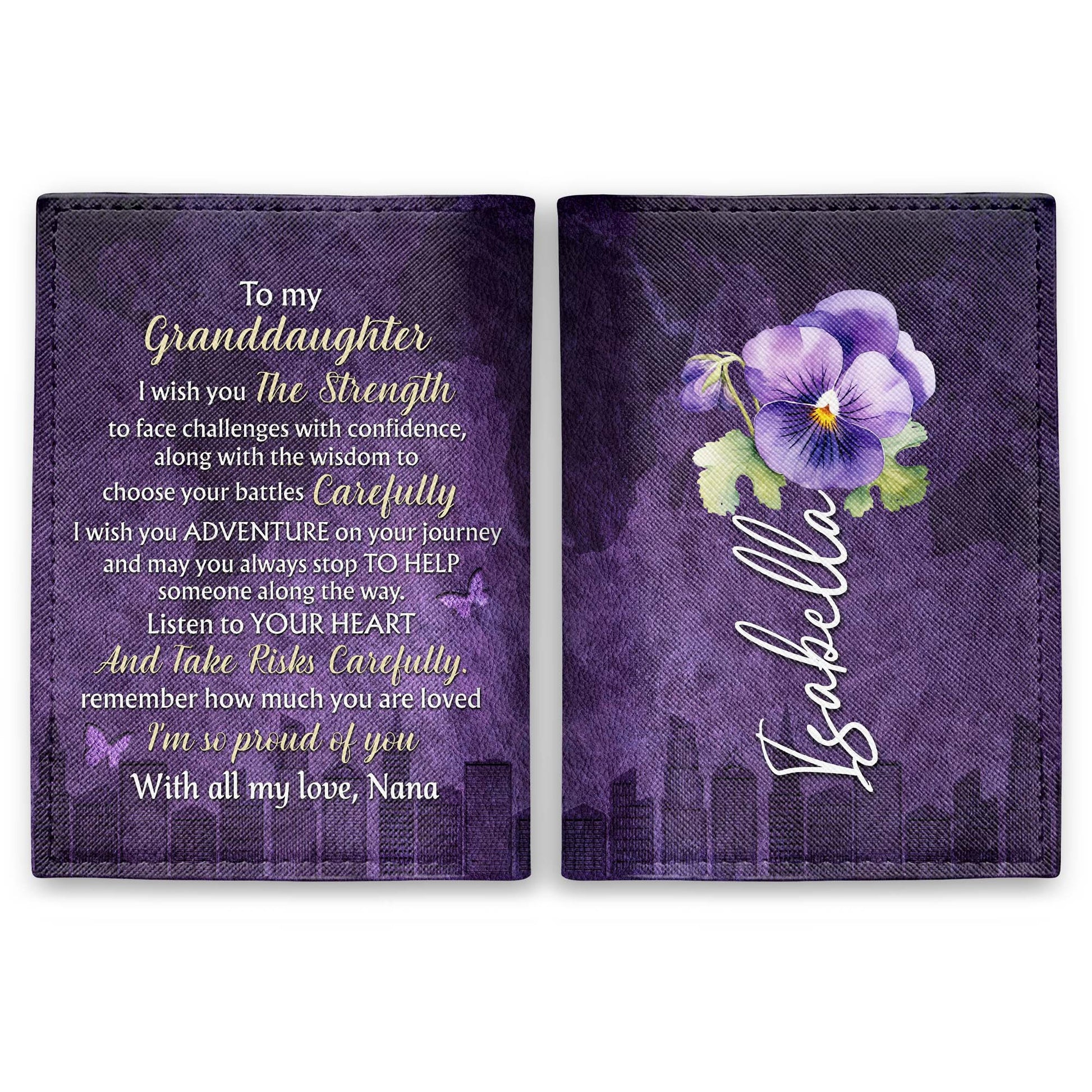 Personalized Violet Pansy Floral Design For A Unique Touch, Cityscape