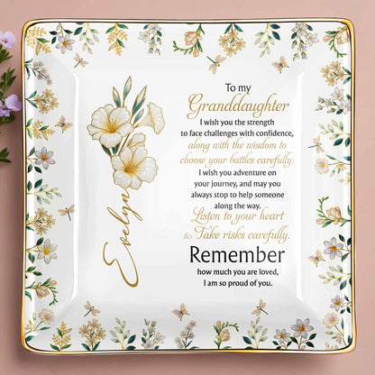 To My Granddaughter Strength and Wisdom With Flowers