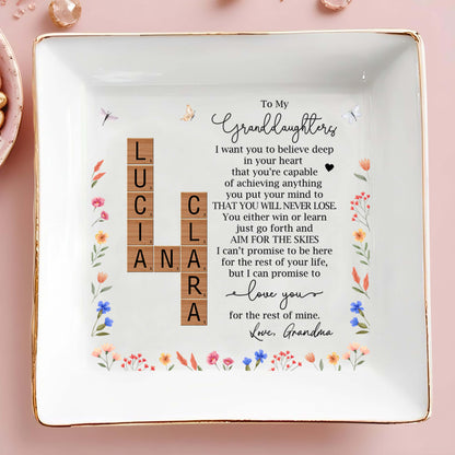 Inspirational Message for Granddaughter with Floral Design