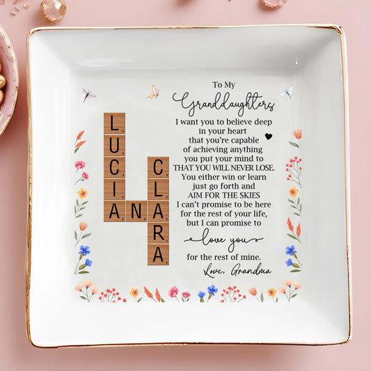Inspirational Message for Granddaughter with Floral Design