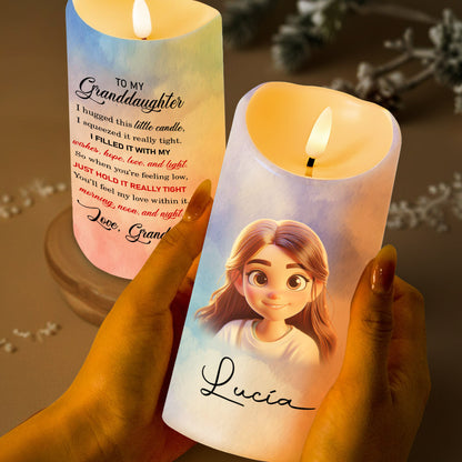 Love and Light Filled Candle With Girl Illustration