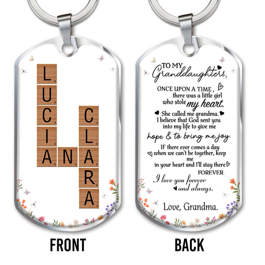 Granddaughter's Love And Blessings Keychain