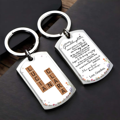 Granddaughter's Love And Blessings Keychain