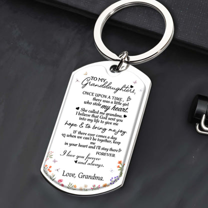 Granddaughter's Love And Blessings Keychain