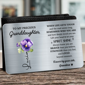 Heartfelt Message for Granddaughter with Violets