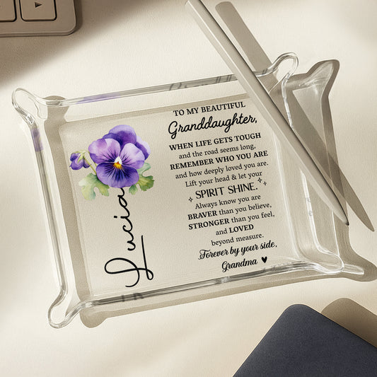 To My Beautiful Granddaughter, Pansy Flower Design